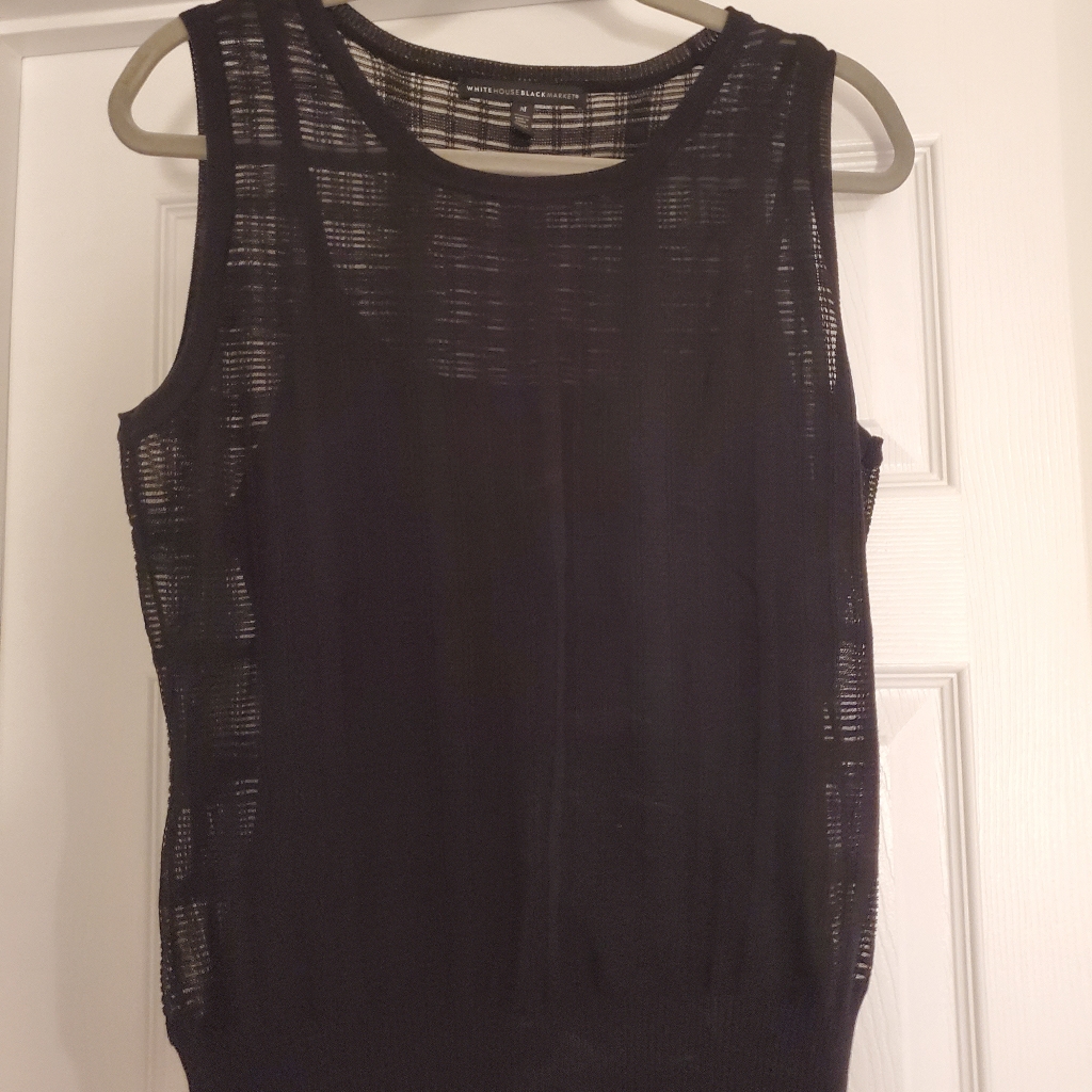 Women's Size Small Black See Through Top From White House Black Market